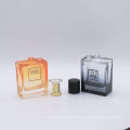 gradual coating 100ml screen printing empty square luxury cosmetic glass bottle perfume